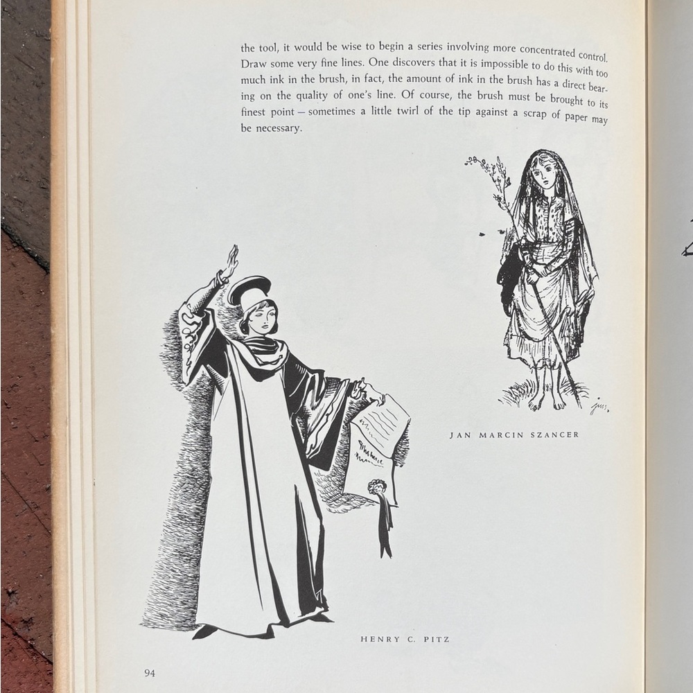 1957 Ink Drawing Techniques Henry C Pitz Rust Illustrations Sketch Artist Art - Picture 3 of 15